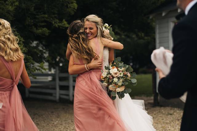 Bride's touching moment