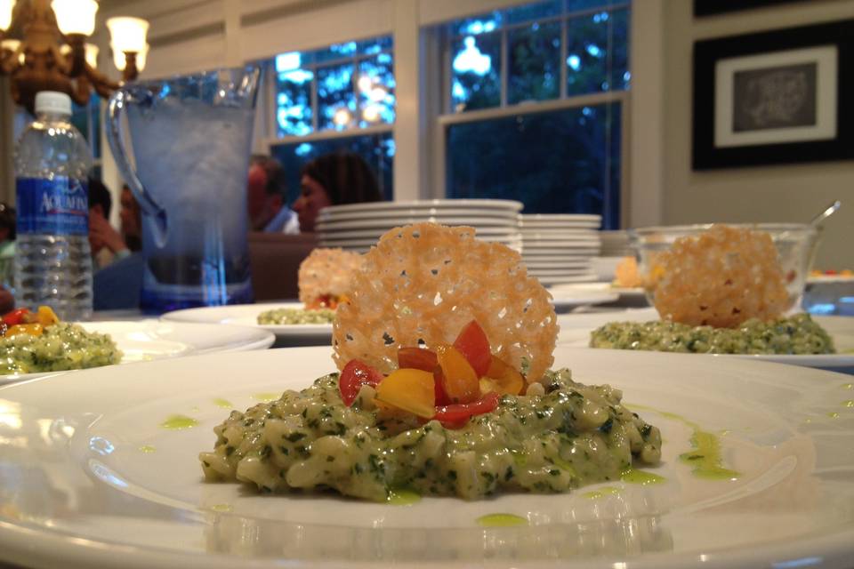 Basil Risotto, cherry tomatoes