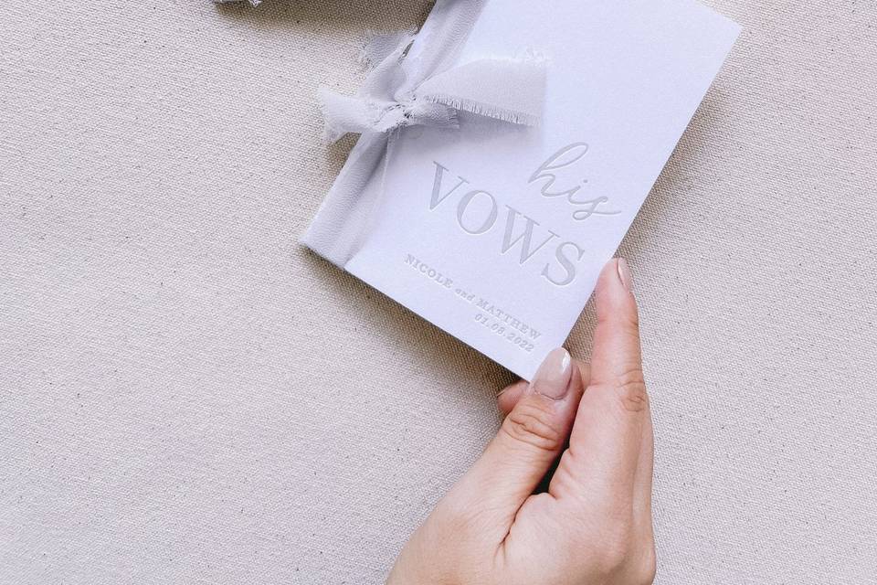 Custom Vow Books