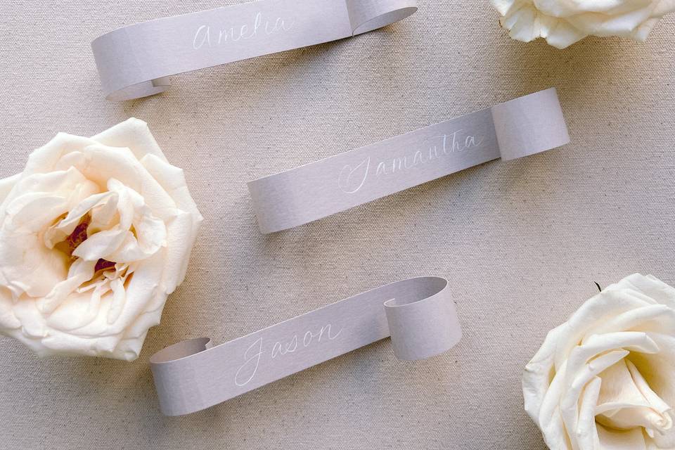 Calligraphy place cards