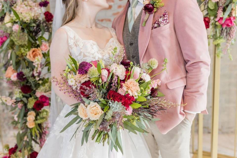 Handtied wedding florals