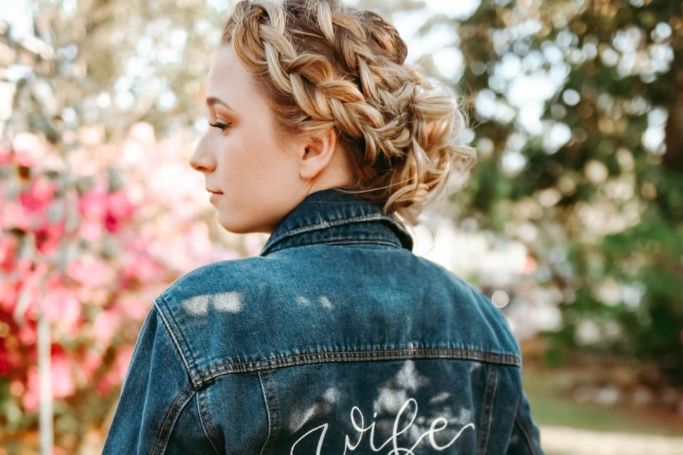 Hand painted denim jacket