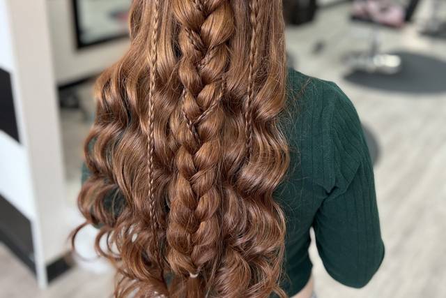 Half updo