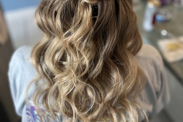 Half updo