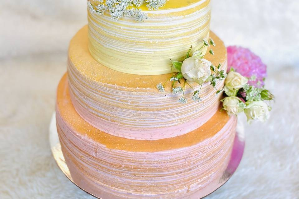 3 tier Wedding Crepe Cake