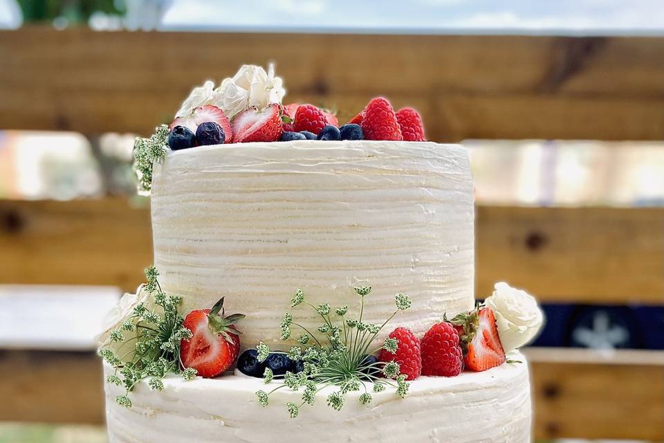 3 tier Wedding Crepe Cake