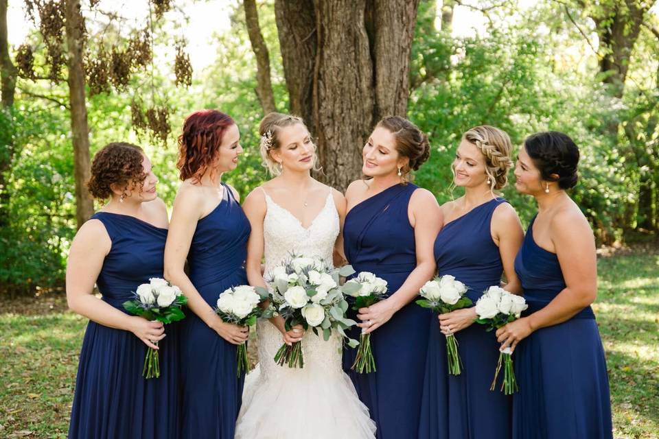 Bride with Bridesmaids