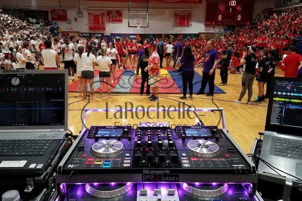 DJ set up and dance floor