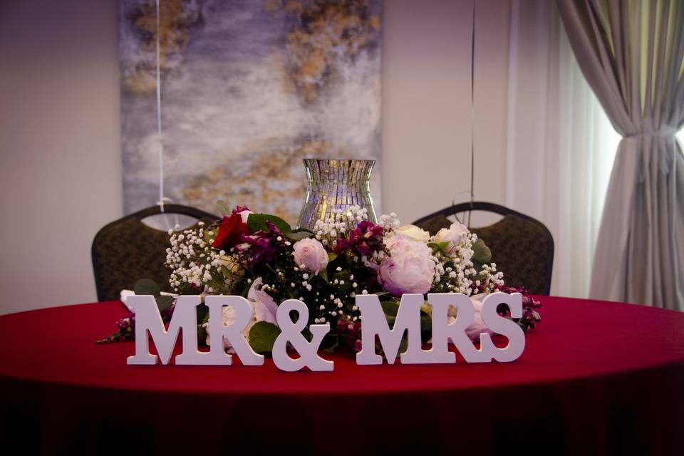 Mr. and Mrs. table