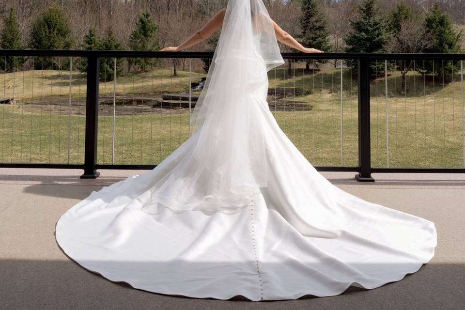Bride on Balcony