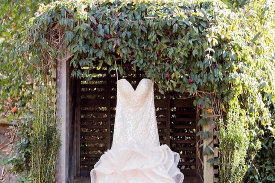 Bridal gown display