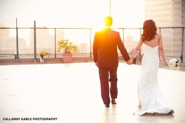 The groom and bride