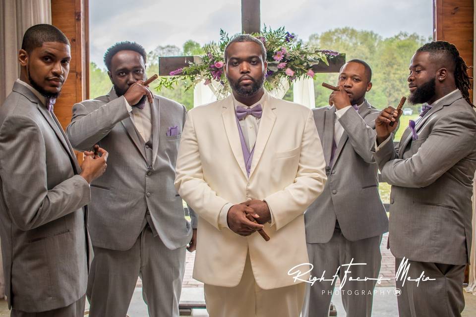 Groom and groomsmen