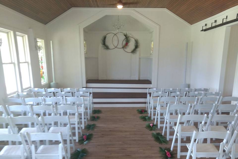 Wedding ceremony area