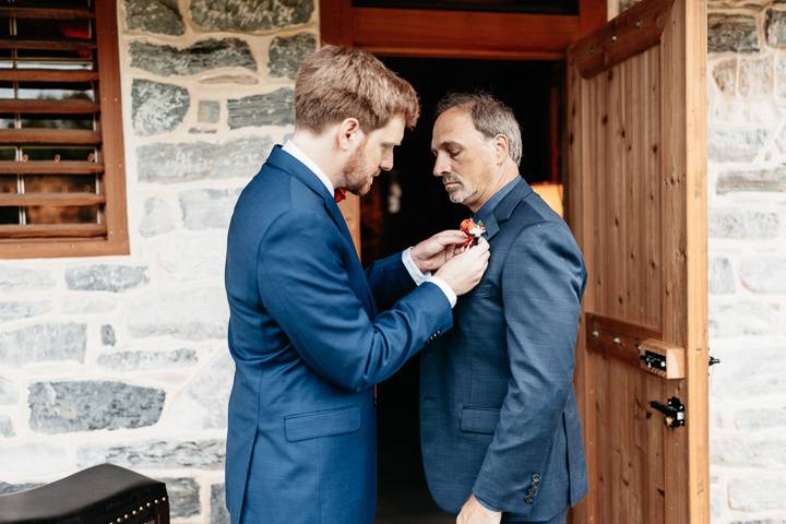 Groom and Father Moment