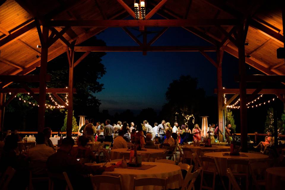 Maple Pavilion at night