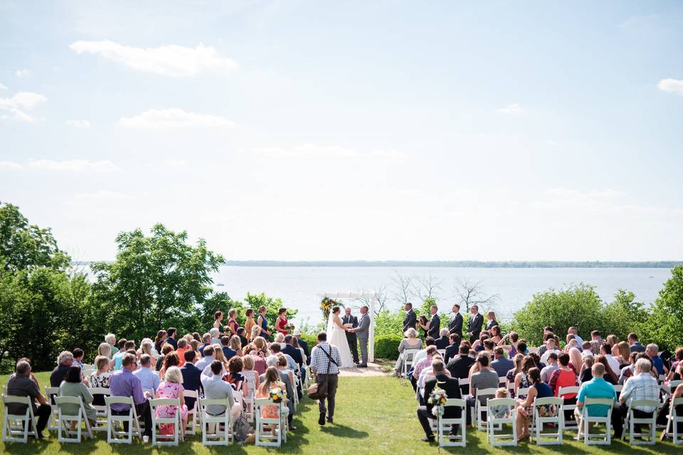 Outdoor ceremony space