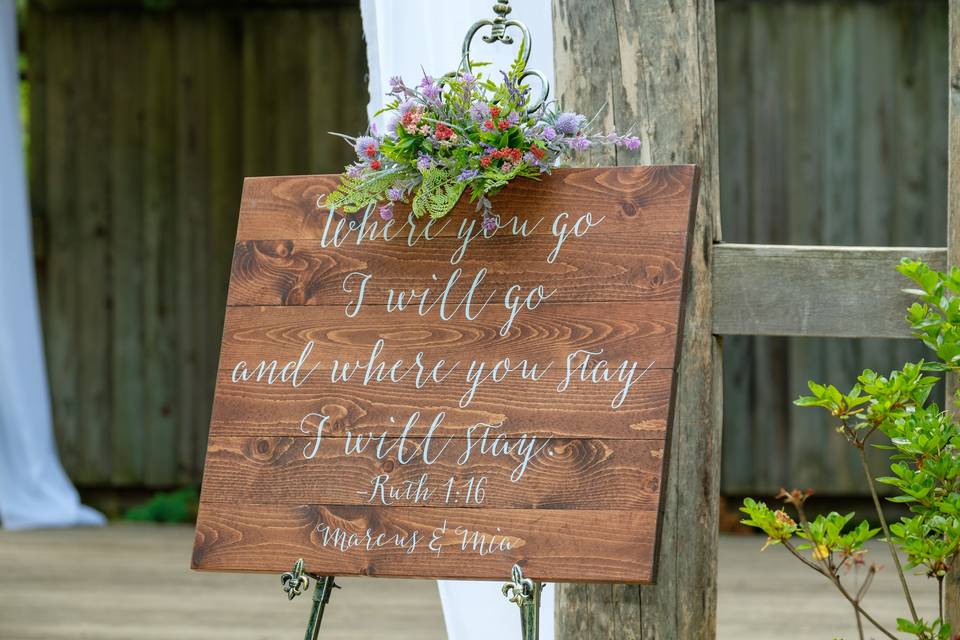25th Vow Renewal Signage