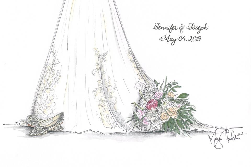 Bridal Gown Illustration