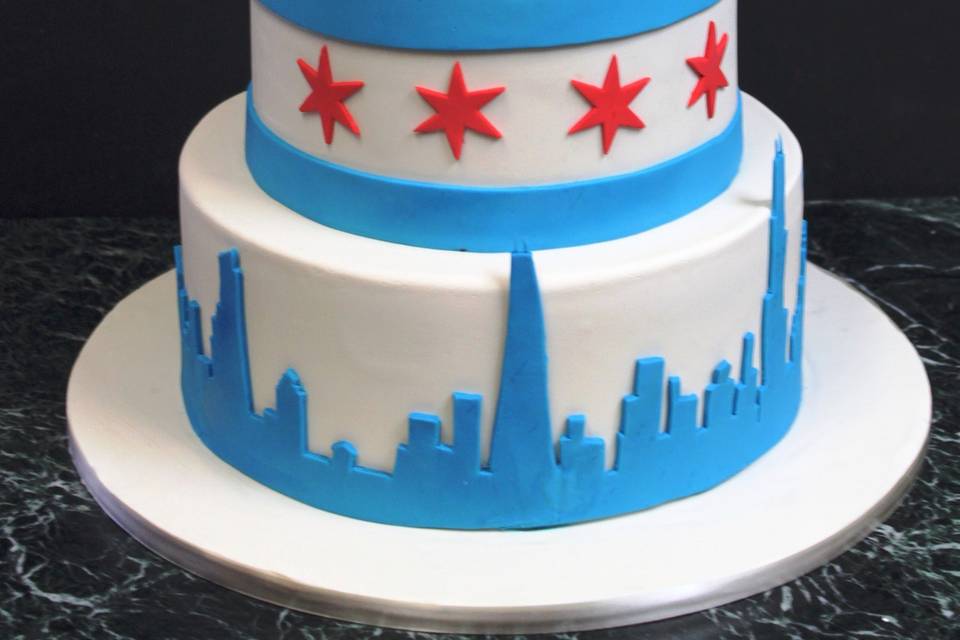 Chicago Bears Edible Birthday Cake Topper