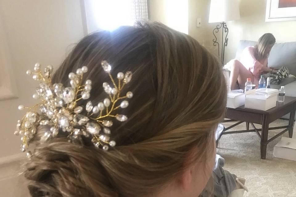 Wedding updo, Ritz Carlton