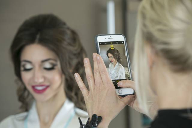 Bride's hair and make-up