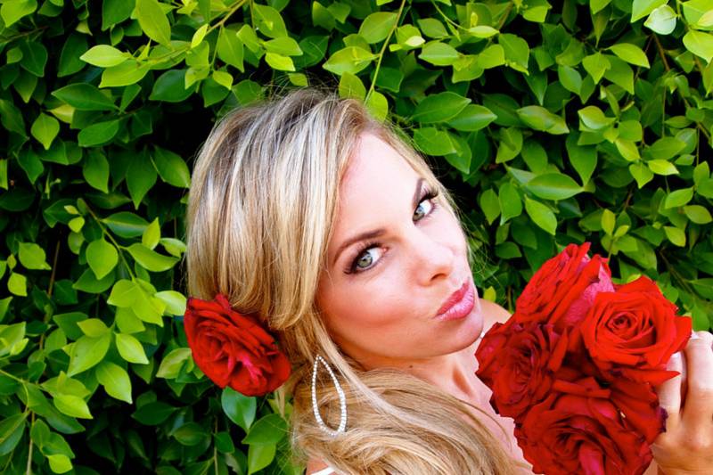 Bride with bouquet