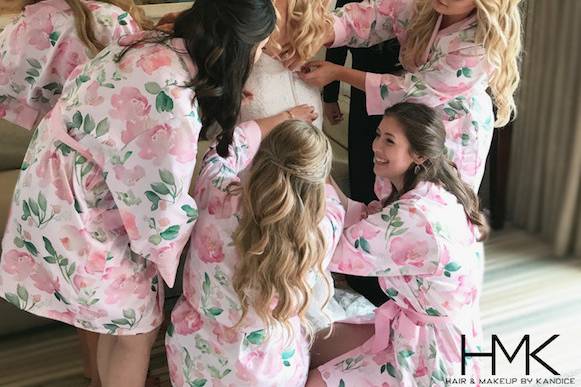 Assisting the bride
