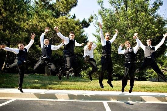 We always try to capture the groomsmen doing something fun!