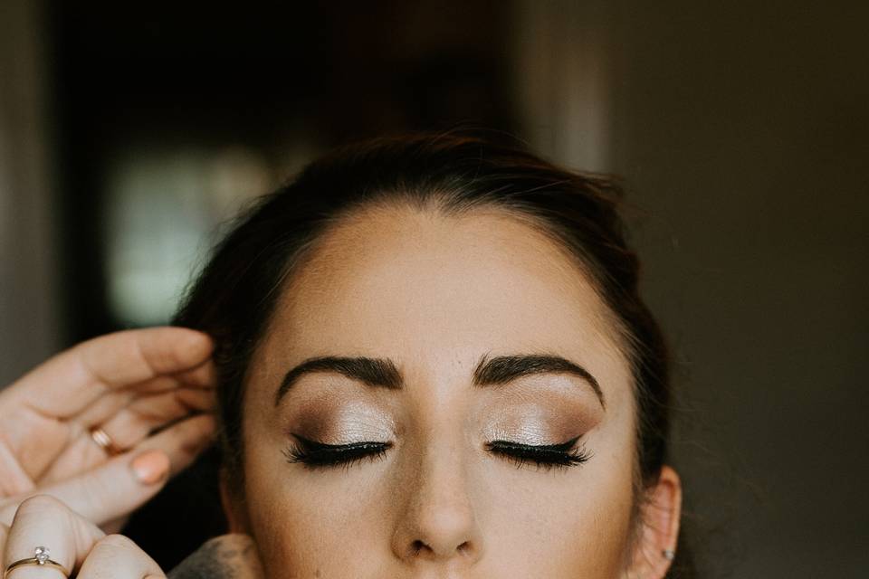 Closeup makeup