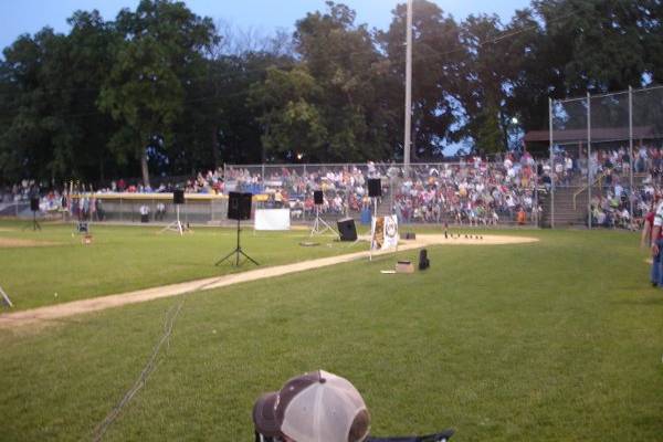 20 speakers and 5000 people.  Music before during and after the Fireworks