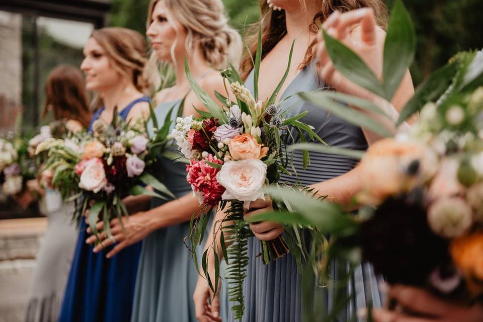 Bridesmaid bouquets