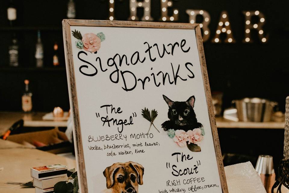 Cocktail Signs by Live Oaks