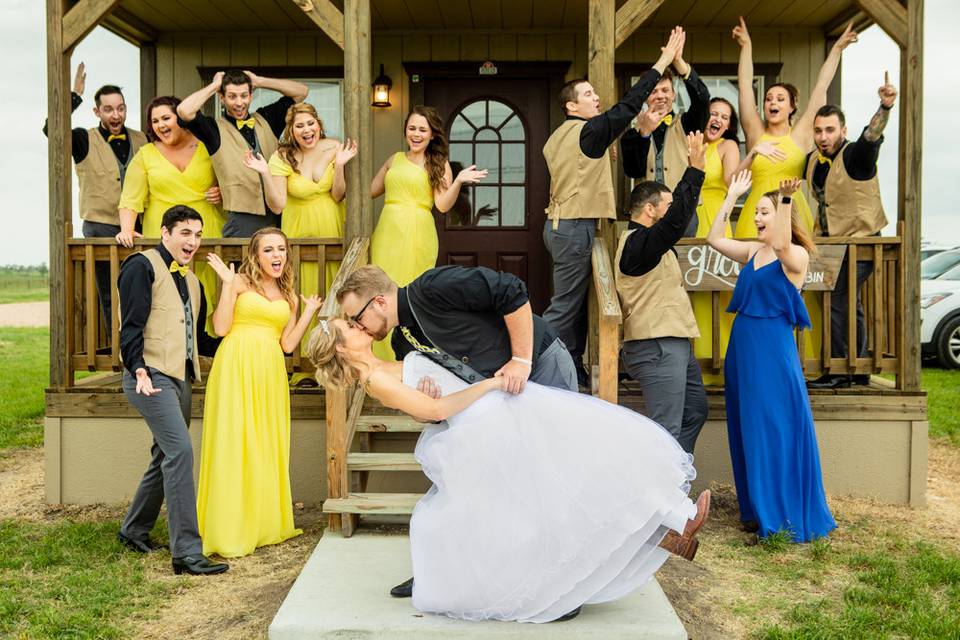 Vibrant yellow gowns