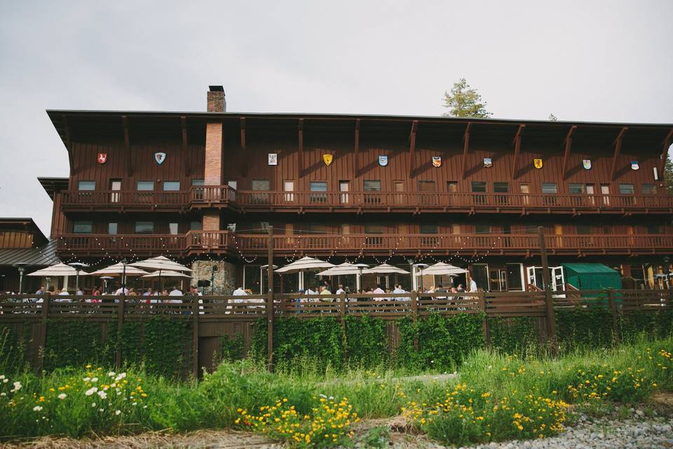 Wedding reception front view