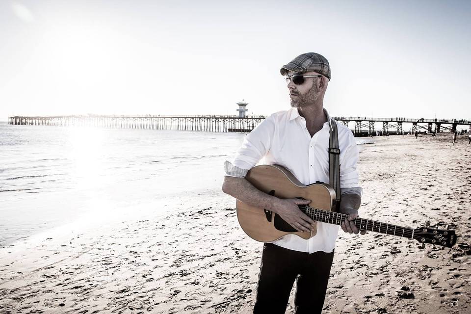 Solo acoustic beach wedding