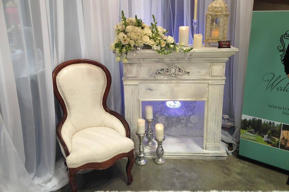 This chair was re-upholstered for Foxwood House Wedding Venue. You might of seen this at the big bridal show in Spokane (Jan 2016)