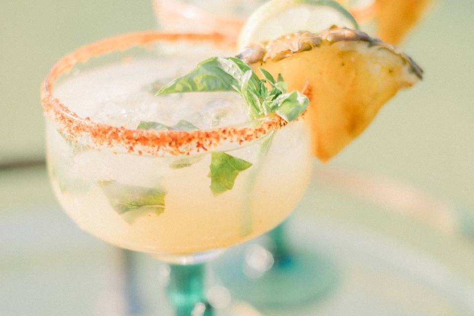 Pineapple Basil Margaritas