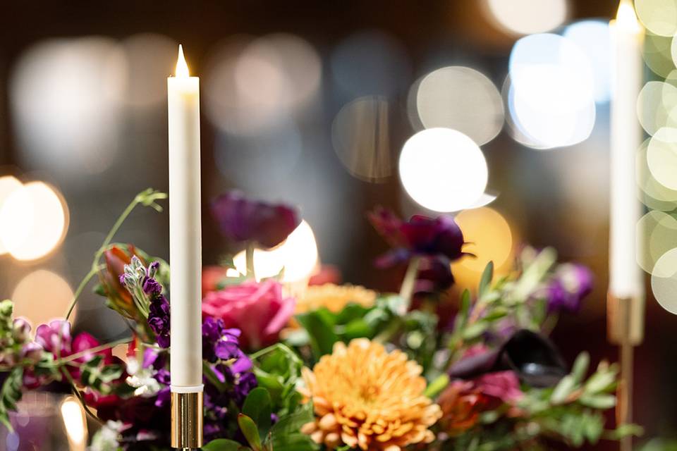 Flowers and Candles