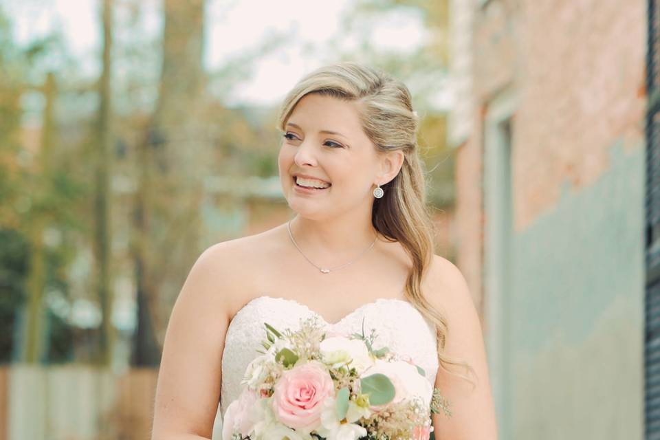 Smiling bride