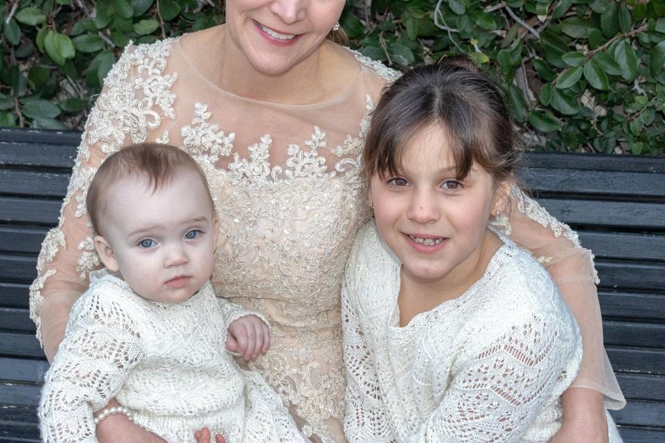 Bride, niece, and granddaughter