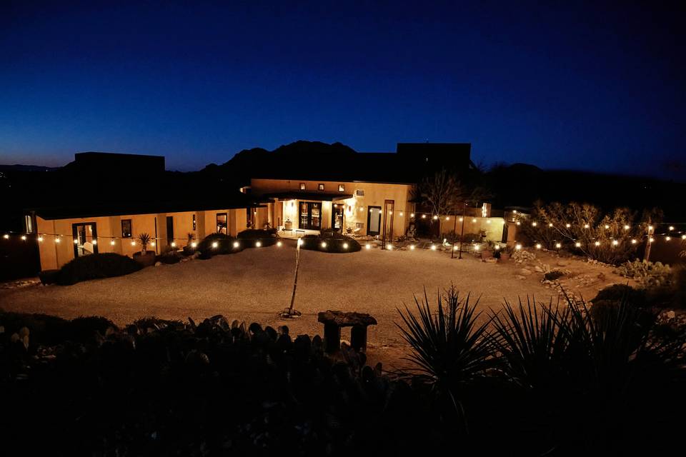 Reception area at night