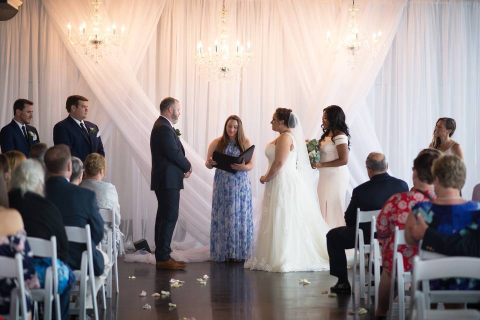 Ceremony with draping