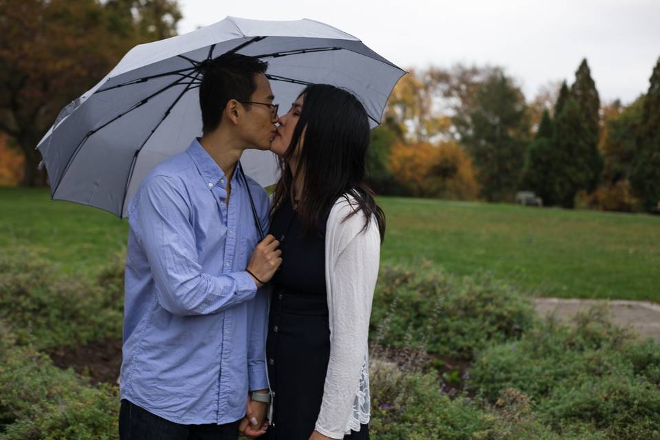 Romance in the rain