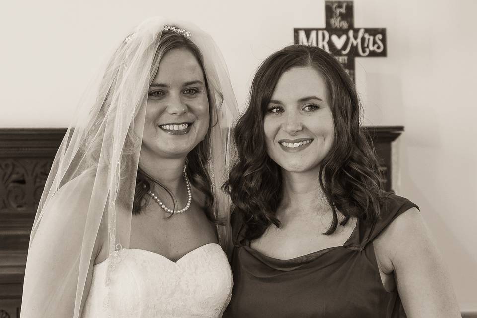 Bride and Maid of Honor....