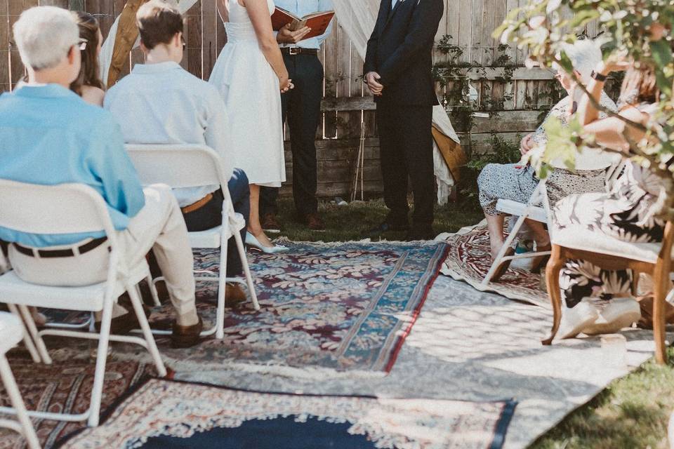 Micro wedding ceremony