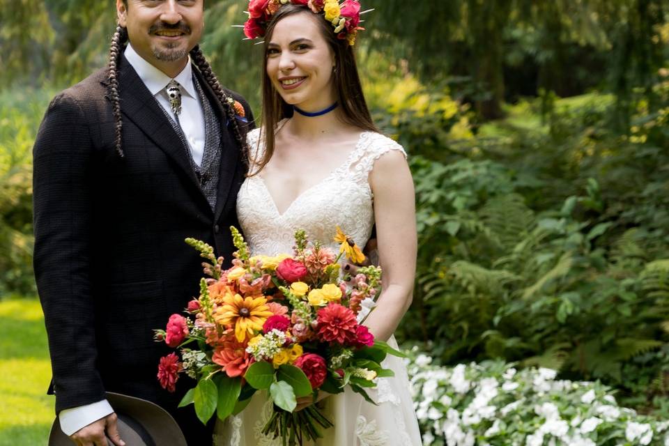 Colorful Hand Tie Bouquet