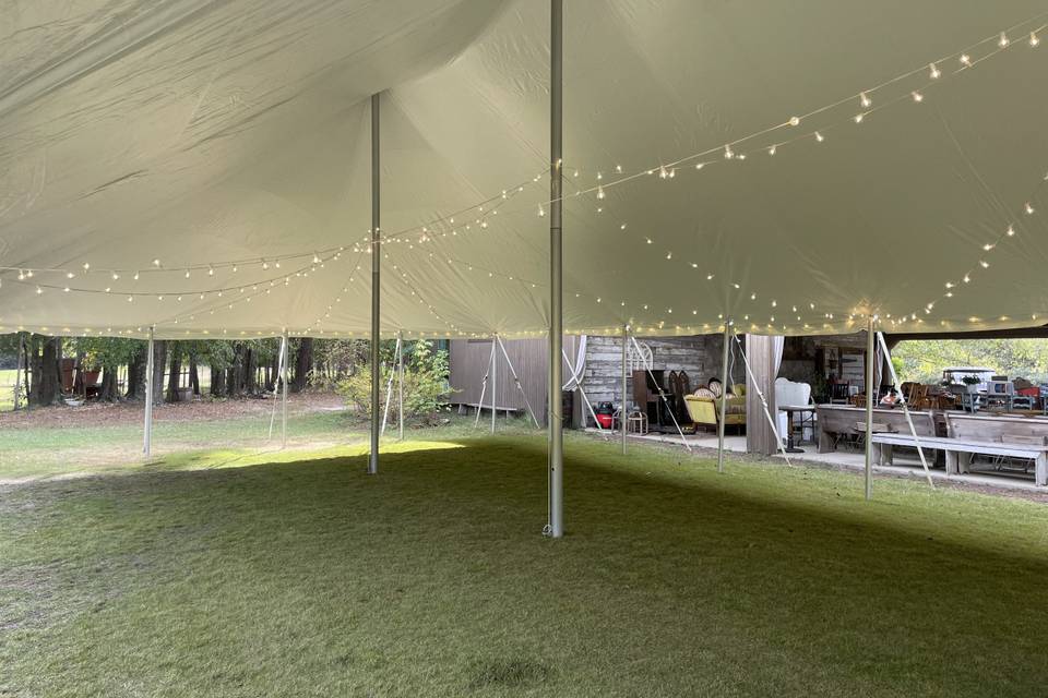 30x60 tent, Lights, dancefloor