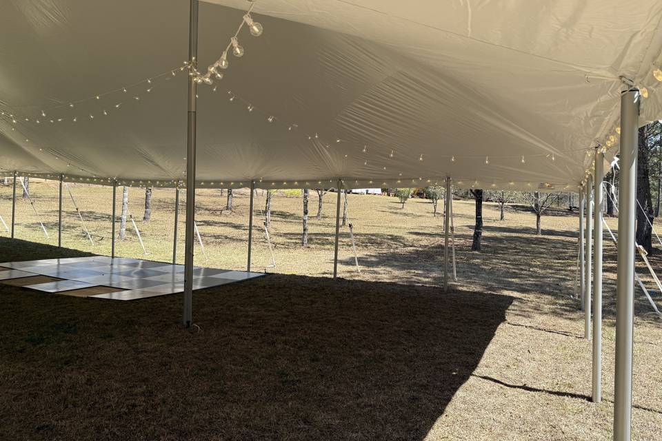 30x60 tent w/lights, dance flo