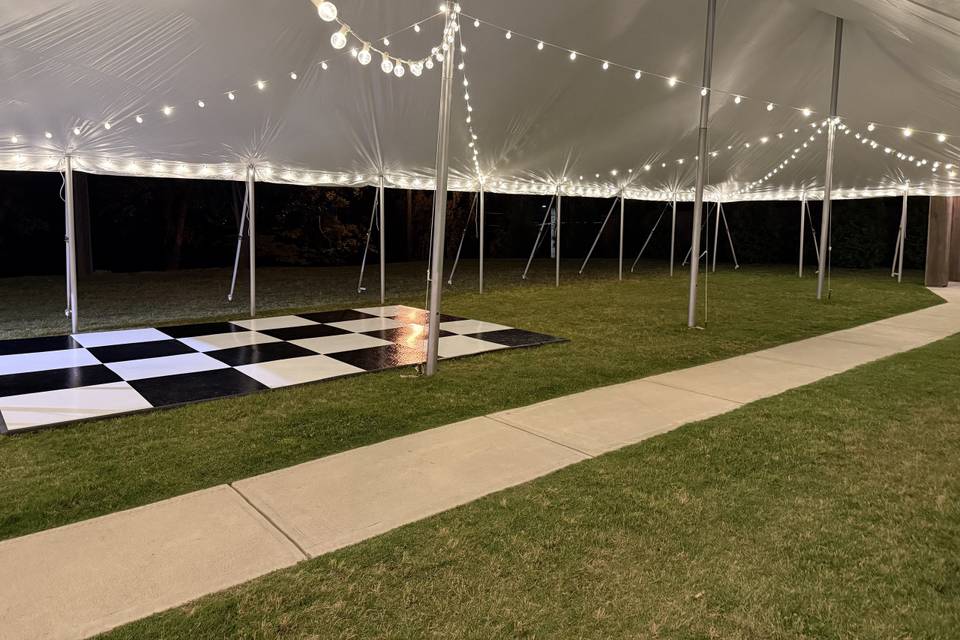 30x60 tent w/lights, dance flo